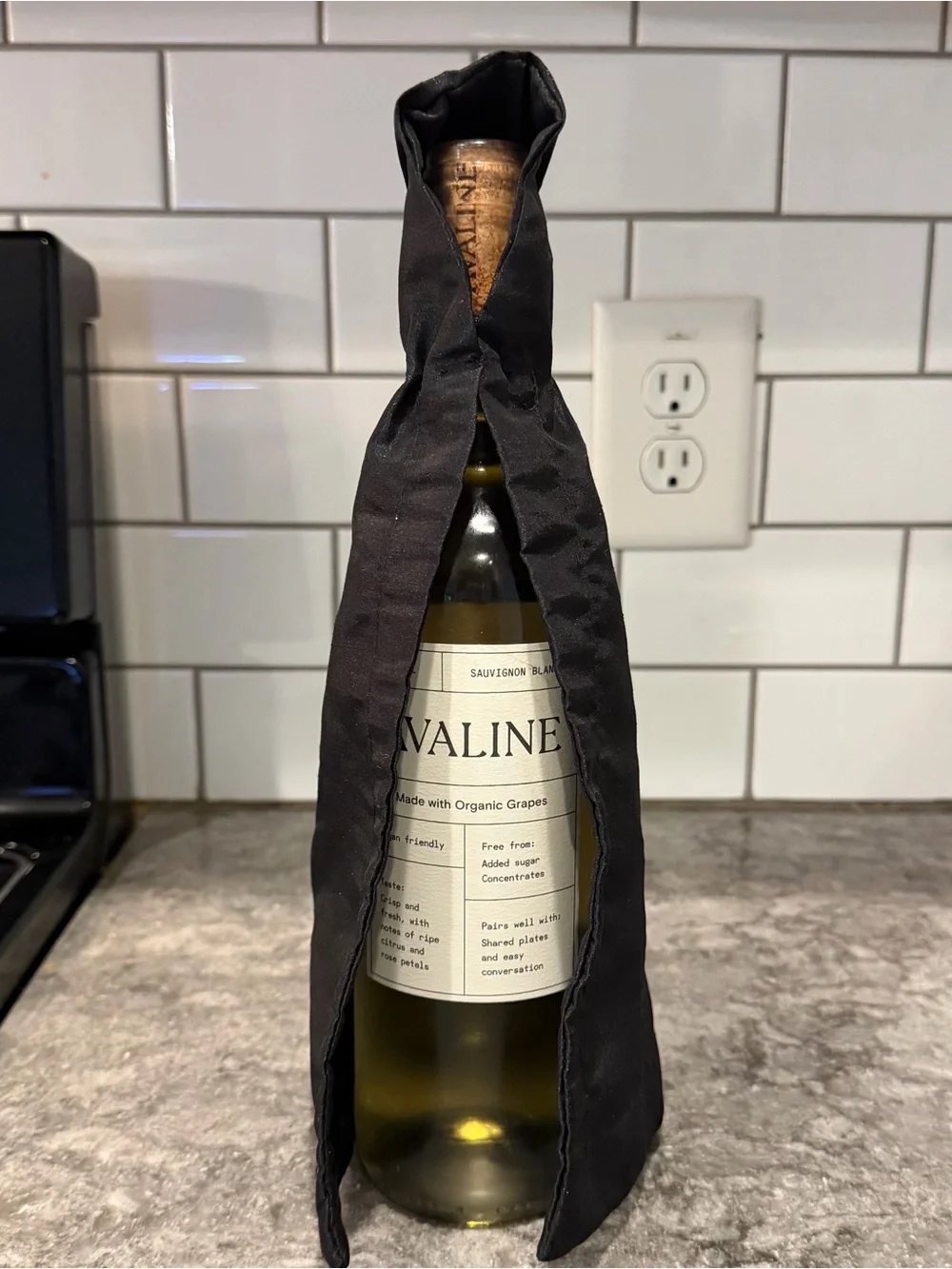 Pottery Barn Grim Reaper Wine Bottle Cape